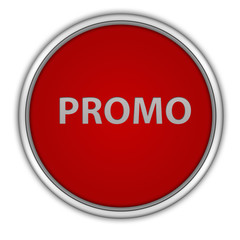 Promo circular icon on white background