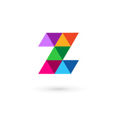 Letter Z mosaic logo icon design template elements