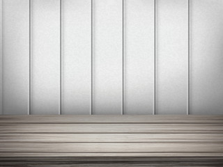 empty interior wooden wall and floor