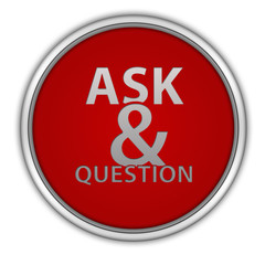 Q&A  circular icon on white background