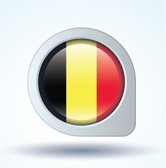 Fototapeta premium Flag set of Belgium, vector illustration