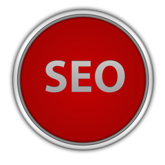 Seo circular icon on white background