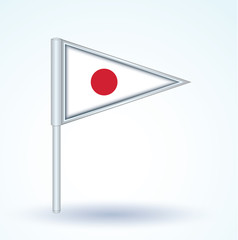 Flag set of japan, vector illustration