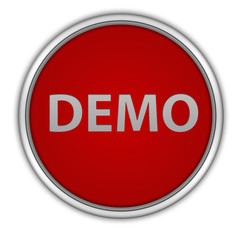 Demo circular icon on white background