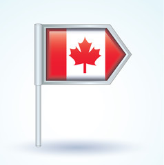Fototapeta na wymiar Flag set of Canada, vector illustration