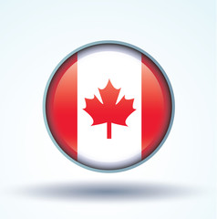 Flag set of Canada, vector illustration