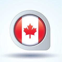 Flag set of Canada, vector illustration