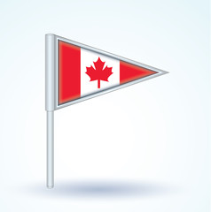 Fototapeta na wymiar Flag set of Canada, vector illustration