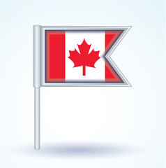 Flag set of Canada, vector illustration