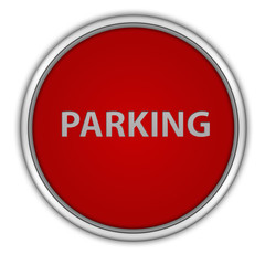 Parking circular icon on white background
