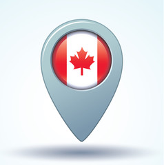 Flag set of Canada, vector illustration