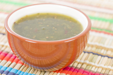 Jalapeno Relish - Bowl of jalapeno sauce