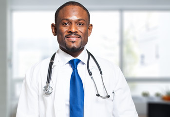 African doctor at the hospital
