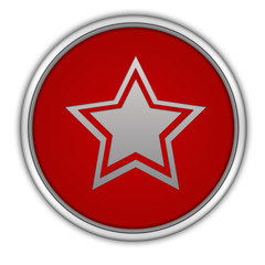 Obraz premium Star circular icon on white background