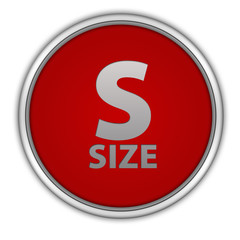 S size circular icon on white background