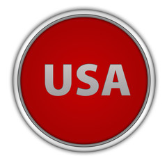 Usa circular icon on white background