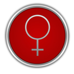 Obraz premium Female circular icon on white background