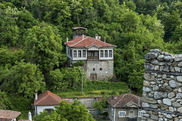 Fototapeta na wymiar View to ancient Melnik town