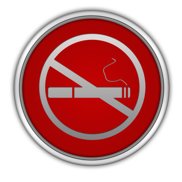 Cigarette circular icon on white background