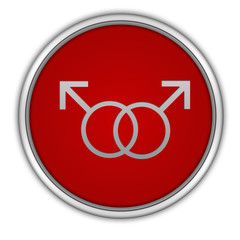 Guy circular icon on white background