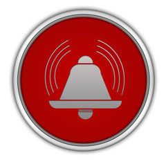 alarm circular icon on white background