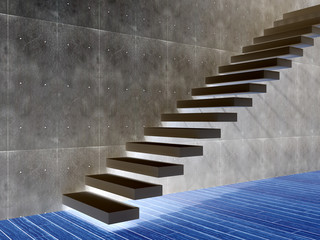 3D conceptual stair background