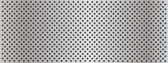 Metal perforated texture background banner