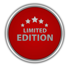 Limited circular icon on white background