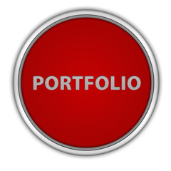 Porfolio circular icon on white background