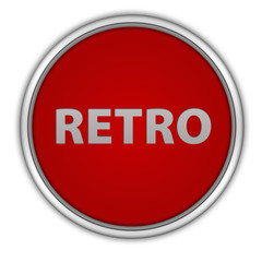 Retro circular icon on white background