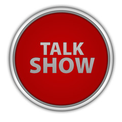 Talk Show circular icon on white background