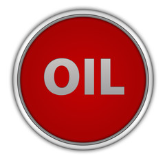 Oil circular icon on white background