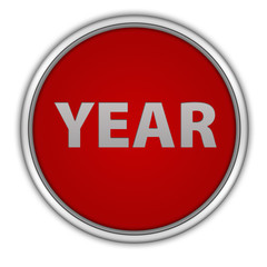 Year circular icon on white background