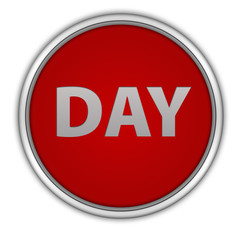 Day circular icon on white background