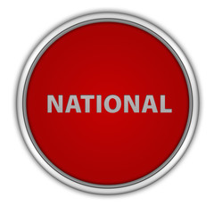 National circular icon on white background