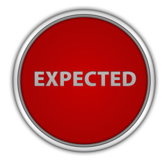Expected circular icon on white background