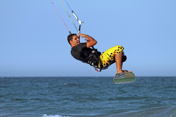 Kite surfer, Cullera beach, Valencia, Spain