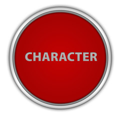 Character circular icon on white background