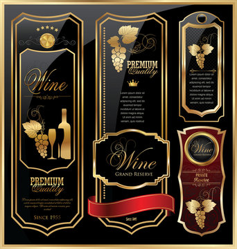 Elegant wine labels