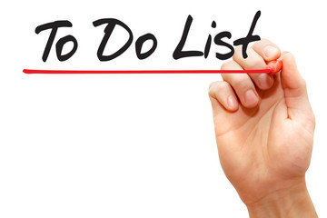 Hand writing To Do List with red marker, business concept