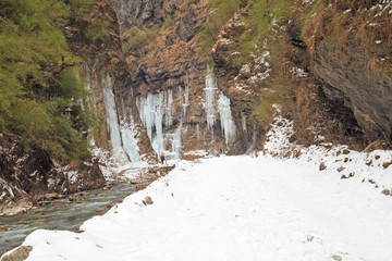 Fototapeta na wymiar ice cascade
