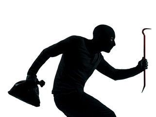 thief criminal walking quiet silhouette