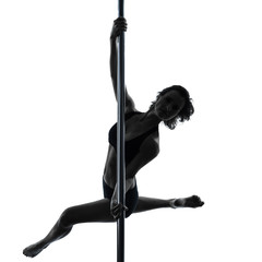 woman pole dancer silhouette