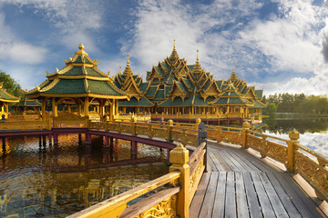 Fototapeta na wymiar Pavilion of the Enlightened, Ancient Cityf Bangkok