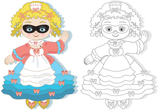 Coloring picture-Colombina