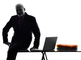 senior business man silhouette