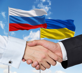 Russian Ukrainian handshake