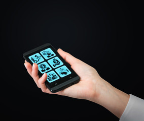 phone in hand