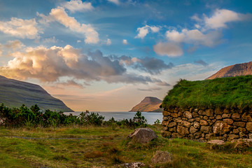 Stone house in Faroe Islands