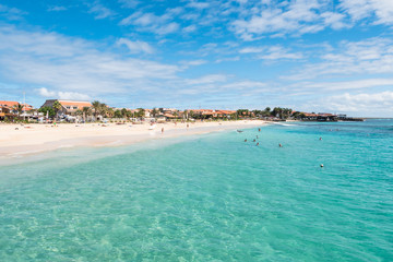 Naklejka premium Plaża Santa Maria w Sal Cape Verde - Cabo Verde